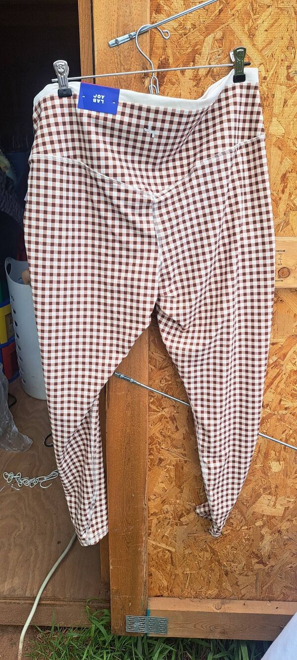 JoyLab XXL Brown Gingham High-Rise 7/8 Leggings NWT Target - Picture 3 of 6